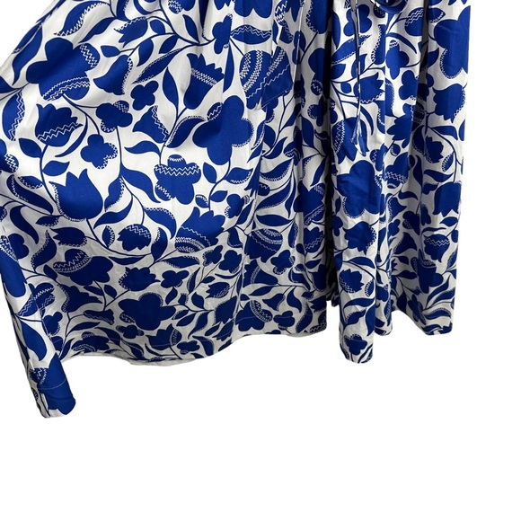 Kate Spade Blue and White Floral Midi Dress - Picture 7 of 10